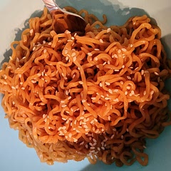 Didn't have green onions but we did have sesame seeds! 