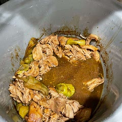This was delicious! I did add a little water and a little juice from the peppers too just so it wouldn’t get dried out.