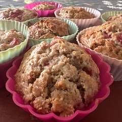 I used frozen strawberries cut into smaller pieces and added a tablespoon of flour to absorb the extra moisture.