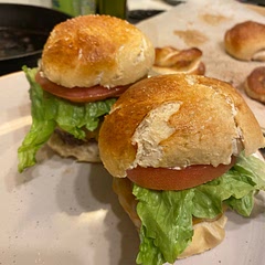Even made the pretzel buns with an easy recipe! Overall great, just a bit salty with the onion mix in the meat.