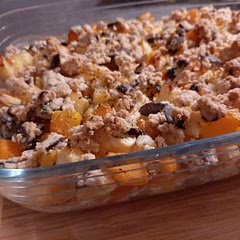 Très bonnr expérience gustative ! 
On a juste adoré ! 
Si c'était à refaire, on mettrait plus de crumble car il n'y en avait pas beaucoup et peut-être une épice comme le curry.
Miam!