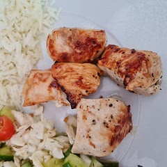 Lately I am craving for lemon in everything. This recipe is extremely simple and I have just done it. But I have cut chicken breast into pieces, for me it was more comfortable