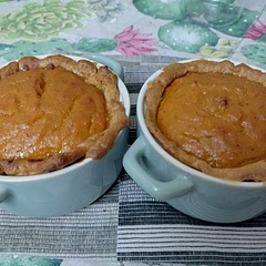 Made a half portion and divided it into these two small dishes. I added a dash of ginger and a pinch of chili powder. Turned out beautifully.
