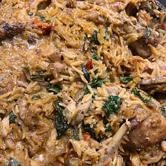 Delicious. I added chicken broth, basil & mushrooms.