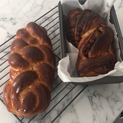 So good! First attempt at Challah and Babka  and they both turned out amazing! Next time I will have to turn my oven down a little so that the challah isn’t as dark :)