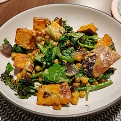 Very tasty, I used peanut butter instead of tahini and spinach instead of kale and still delicious. Just wish I used more lemon to compensate the sweetness of the sweet potato 