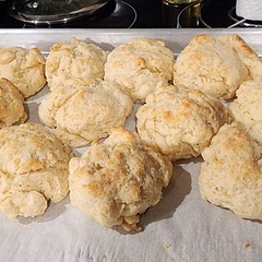 I doubled the recipe. Kids love it. It's a great recipe for simple biscuits. Can't complain about the taste cause it tastes just right. 