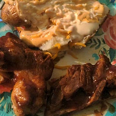 Ribs with a baked potato 🥰