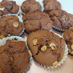 it's delicious and easy to make, I replaced the cocoa with melt chocolate, then use a brown sugar and water instead, also add some peanut butter chip on some,