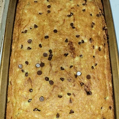 I do not do the cream cheese frosting as it's really rich. I add about a half cup semi sweet chocolate chips to the batter and then once in the pan I top with a Sprinkle more of chips. 