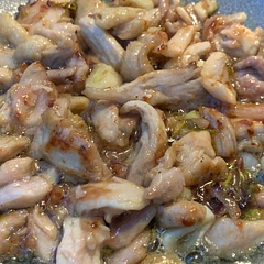 Preparing this for my boyfriend ! I think I used too much butter but it taste great! Love the contrast with garlic