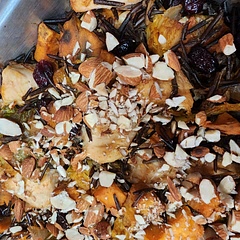 I only put in about 6 Brussels sprouts, and that was too many.  
I enjoyed it.  Would not add the Brussels sprouts again, but I might try roasting them and adding after or on the side. Loved the cranberries and almonds.  