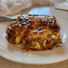 Used up some home-grown vegetables and cooked the ragu the night before. Delicious. Always a hit. Worth the effort, but jar sauce works well in a pinch 