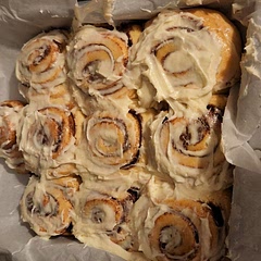 Yum! The bread flour really gives the rolls an extra fluff! 