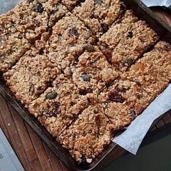Used butter, honey instead of the syrup, mixed fruit instead of raisins, they are gorgeous