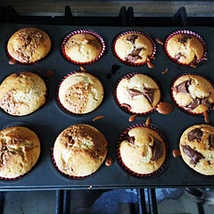 Made with the kids who wanted to do cupcakes rather than a full cake - followed recipe exactly and baked for 15 mins instead. Didn't bother with the swirl - just blobbed some Nutella on the top of 6 and Biscoff spread on the other 6...
Kids and hubby said they were the best cakes we've made yet!!
Lovely recipe, thank you!! Xx