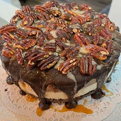 Raw vegan turtle cake 