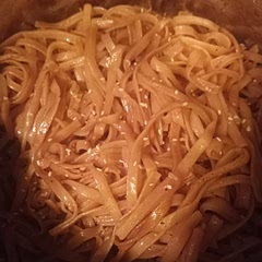 I used rice noodles linguine 
