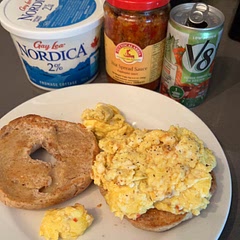 Added hot spread and it was awesome. Makes two eggs feel like so much more!
