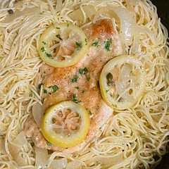 So good!! Made it with angel hair pasta and tossed that in the sauce as well. Might try cooking asparagus with it next time instead of pasta. Can’t wait to make it again.