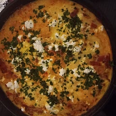 Rich and satisfying! Enjoyed leftovers on toast for breakfast 