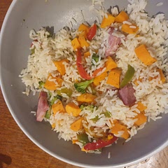 Maybe cut the sweet potato up smaller as mine was still kind of raw but that didnt harm the taste at all i served mine with rice.