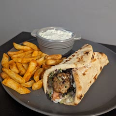 Took longer than expected to prep, but was delicious! Added chips with a garlic & paprika seasoning as a side which if I had bigger wraps would have put inside it too.