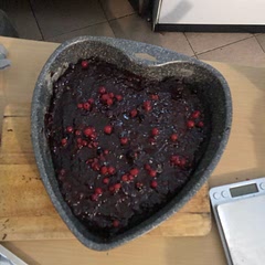 This was so good, I also added melted dark chocolate and berries on top