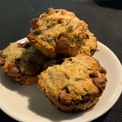 I put in a ton of chocolate chips to wash out the banana because i hate banana, but I must say it was quite good! not something I’d want to make very often, but it was nice :)
