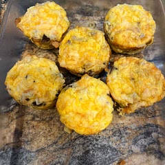 I made these keto style by omitting the tots and using heavy whipping cream. I added mushrooms too. They turned out great and reheat well for a quick breakfast on workdays.