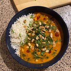 So good! I followed the recipe and made no changes other than adding extra chickpeas and salting to my liking. I served with rice but it’s definitely filling by itself.
