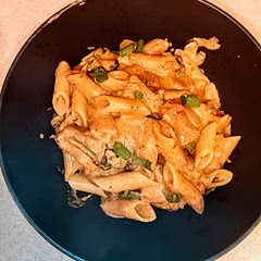 I added spinach after reading someone else's comment and the entire dish was delicious. I know a lot of people warned that it was spicy but I LOVE spicy foods so I cranked up the heat a little bit! LOVED it!