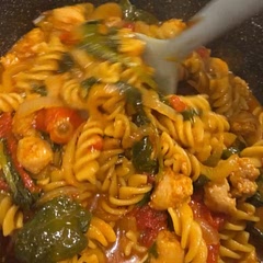 I didn’t have spaghetti in my pantry 😅 but this recipe was too good!