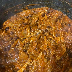 Used Gran Luchito chipotle chilli paste (2 heaped tsp) and gave it a reasonable kick. 
Full 430g jar of passage and half of that of water
Needs the lime to cut through
Didn’t have the cheese but can see how the feta would add to this