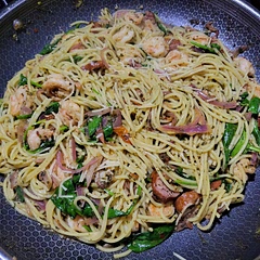 This was amazing and one of my new favorite pasta recipes 😍...tastes great, the white wine sets it off nicely. We added fresh spinach and andouille sausage for a southern spin.