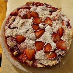 This was delicious.   I used frozen strawberries which required me to cook it a bit longer that it calls for.   This will be put in our dessert rotation.