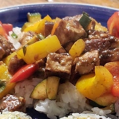 I thought this meal turned out pretty good... however I did skip step#5 entirely as I already had my own pre-made organic kung pao sauce... and I also replaced any sesame oil with my Bertolli Extra Light Olive Oil Spray (using a lot less amount then called for) and it turned out yummy. I really like the ToFu marinated that way. Good recipe! 