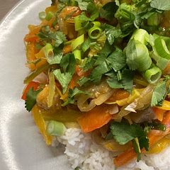 Easy to make. Once ingredients are prepped, it takes under 30mins to make. Prep took about 30mins too. I also zested the orange peel, so the flavour was great! Added some extra veggies to our.