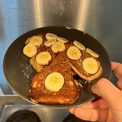 These were lovely to make in the morning, very simple and a super fluffy pancake! 

In future i’d definitely buy some more fruit (strawberries and other bits) to add on top, and maybe some drizzled
