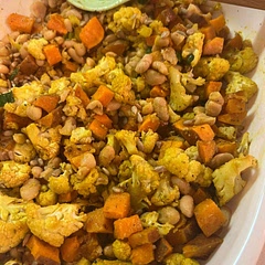 It was pretty easy to put together. There were a few ingredients that were needed for the dressing that weren’t in the “ingredients” section. Lucky enough, I had them in my pantry.