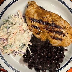 Cooked on a stove top grill pan. Moist and delicious. 