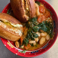 Super quick and easy to make, I had mine for brunch with some crusty bread. A little bit bland for me (I didn’t add Parmesan so that may have been why) so I think more salt is need :)