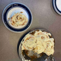 My dough didn’t rise very high so I was nervous about it baking but turned out moist and delicious.