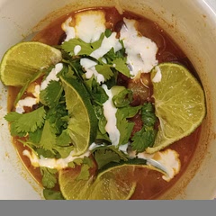 Instead of regular sour cream I drizzled Mexican sour cream. The taste is much better.