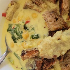absolutely fantastic, skipped the yogurt and added whole wheat croutons as a topping