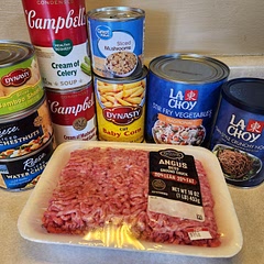 I always add extra celery, and Chinese vegetables but it's not necessary.  My grandmother makes it basic and only uses s&p for seasonings. I use a ceramic rockcrok so that goes stove to oven which makes it a one-pan dish. 