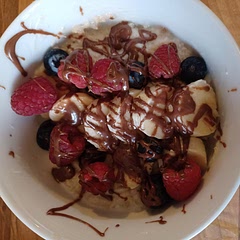 It's amazing I didn't add any nuts or seeds and I used milk instead of water and chocolate spread instead of peanut butter 