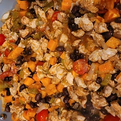 Yum! Tasted almost like Chipotle! Never par-boiled anything before and I am glad I tried it. Easy! Colorful and healthy.  Served over some brown rice.