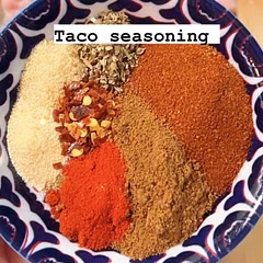 My go to taco seasoning! I’m liberal with the quantity of each spice and will omit salt if the recipe already has a lot. I love the flexibility and lack of additives.