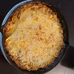 Added diced onion, cayenne seasoning and finished with a broil in the oven. 10/10 so dang good and easy! Very filling too will definitely fill up a family of 4!